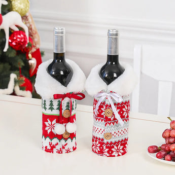 Christmas Wine Bottle Cover Merry Christmas Decorations For Home 2023 Christmas Ornament Xmas Navidad Natal Gifts New Year 2024