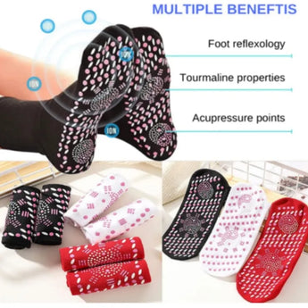 1/6Pairs Tourmaline Slimming Health Sock Winter Elastic Thermal Self-Heating Sock Health Care Socks Short Sock Magnetic Therapy