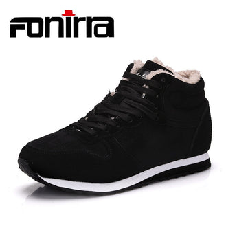 FONIRRA nueva moda hombre Botas de nieve zapatos de trabajo al aire libre amante zapatos de invierno Super caliente Hombre Zapatos talla grande 36- 48 para hombres 733