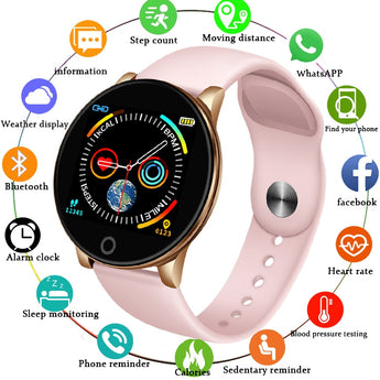 LIGE New Smart Watch Women Sports Fitness Tracker IP68 Waterproof Pedometer Heart Rate Blood Pressure Monitor Smart Bracelet Men