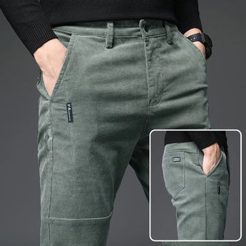 Winter Pants Men Trousers Military Green Pants 2020 Out Door Corduroy Slim Casual Trousers Male Black Office Work Pants Big Size