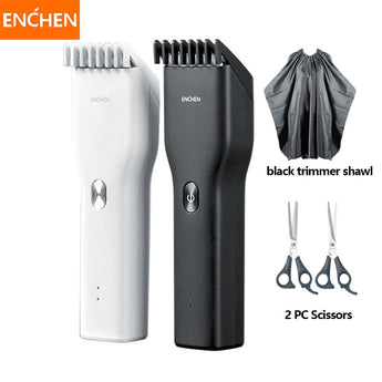 ENCHEN Elektriese haarsnyer Clipper USB Keramiek haarsnyer Vinnig laai hare Mans Trimmer Clipper Kersgeskenke 