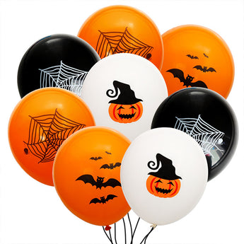 Bat Pumpkin Halloween Decoration Latex Balloons Happy Halloween Inflatable Air Ball Toys for Children Parties Aluminum Balloon Halloween