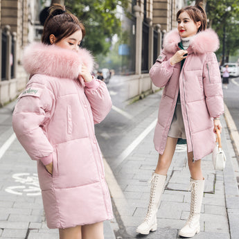 Long Winter Jackets for Women Fashion Thick Warm Fur Collar Hooded Coat Parkas Outwear Parkas CC30 2019