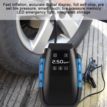 Car Digital Tire Inflator DC 12 Volt Portable Air Compressor Pump Automatic 150 PSI for Motorcycle LED Light