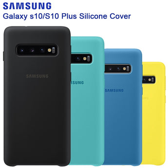 SAMSUNG oorspronklike silikoon omhulsel telefoonbedekking vir Galaxy S10 S10X S10Plus SM-G9750 S10 X S10E SM-G970F G970U G970N skokbestande dekking