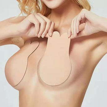 Sticky Reusable Invisible Strapless Silicone Self Adhesive Push Up Bra Push Up Breast Lift Pads Nipple Covers For Women