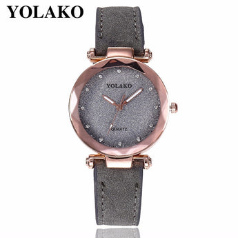 Women's Romantic Starry Sky Leather Diamond Designer Wrist Watch