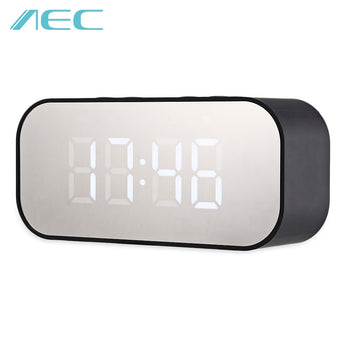 AEC BT501 Portable Wireless Bluetooth Speaker Column Subwoofer Music Sound Box LED Wireless Speaker With Alarm Clock Mirror