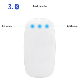 CHUYI Bluetooth Wireless Magic Mouse Slim Arc Touch Muis Ergonomiese optiese USB-rekenaar Ultra-dun BT 3.0-muise vir Apple Mac PC 