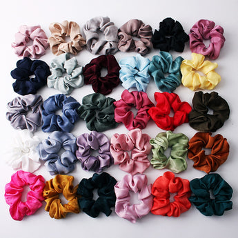 2019 Nuwe aankome Mode vroue lieflike satyn Haarbande helder kleur hare scrunchies meisie se hare Das Toebehore Poniesterthouer 