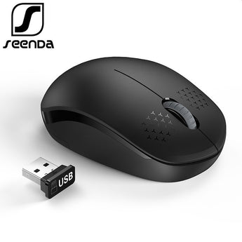 2.4GHz SeenDa Noiseless Wireless Mouse for Laptop Mini Mause Desktop Silent Mice