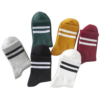 New High Quality Women Girls Casual Striped Candy Colors Cotton Comfortable Harajuku Short Socks Fashion Female Funny Socks