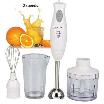 Blender Multifunctional Stainless Steel Hand Blender 200W High Power Electric Meat Mixer Egg Beater Food Cooking Tools