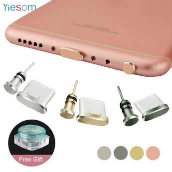 YIESOM Type-C Phone Charging Port 3.5mm Earphone Jack Sim Card Type C Anti Dust Plug For Samsung S9 S8 A5 A7 2017 Xiaomi Mi 8 A2