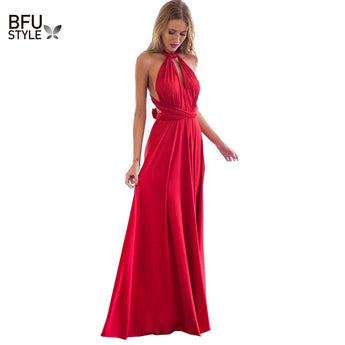 Sexy Vroue Multiway Wrap Convertible Boho Maxi Club Rooi Rok Verband Lang Rok Partytjie Bridesmaids Infinity Robe Longue Femme 