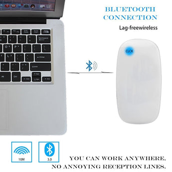 CHYI Bluetooth Draadlose Rekenaar Raak Muis Ergonomiese Boog Optiese Draagbare Magic PC Mause Slim Muise 2 Vir Skootrekenaar Apple Macbook 