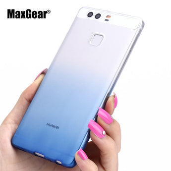 Ultra-dun deursigtige sagte TPU-omhulsel vir Huawei P8 P9 Plus P8 Lite Silicon Gradient-beskermende dekking vir Huawei P9-foondop