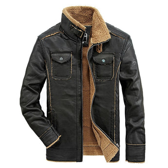 Winter Men Bomber Jackets 2019 Fashion brand Men leather Motorcycle coats for men Clothing BOLUBAO