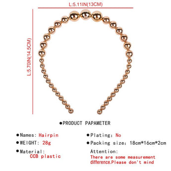 Haimeikang 2019 Big Pearls Hairbands Elegant Headband Women Headwear Cute Bear Ear Hair Hoop Bezel for Girls Hair Accessories