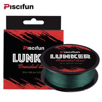 Piscifun Lunker 274M Fishing Line 0.06-0.5mm 4 Strands 6-80lb Strong Netherlands PE Fiber Multifilament Braided Fishing Line