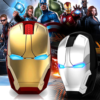 Iron Man Muis Draadlose Muis Gaming Muis Gamer Rekenaar Muise Knoppie Silent Click 800/1200/1600/2400DPI Verstelbare rekenaar 