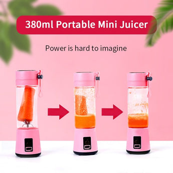 WXB portable blender electric mixer food processor usb juicer mini blenders small food smoothie maker bottle mix fruit blade jam