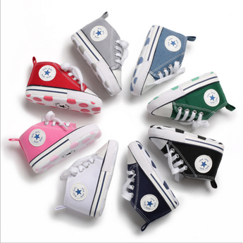 New Canvas Classic Sports Sneakers Newborn Baby Boys Girls First Walkers Shoes Infant Toddler Soft Sole Anti-slip Baby Shoes