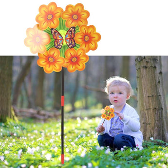 Flower Windmill Wind Spinner Pinwheels Home Garden Yard ation Kids Toys New