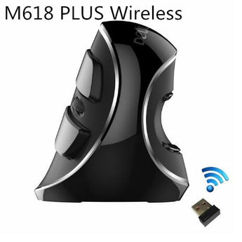 Delux M618 PLUS Vertical Mouse Gaming Wired Ergonomics Mice Wireless 6 Buttons 4000 DPI Optical Right Hand For PC Laptop