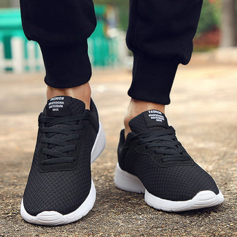 2019 Nuwe Mans Informeel Skoene Veter Manskoene Liggewig Gerieflik Asemend Stap Sneakers Tenis Feminino Zapatos 