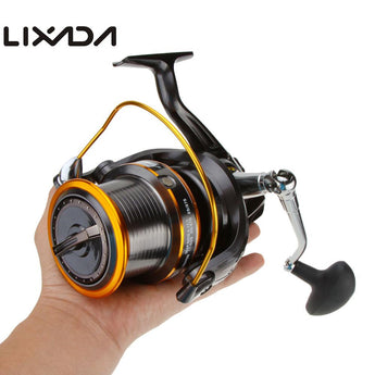 12+1BB 13Ball Bearings Left/Right Interchangeable LJ9000 Super Big Sea Fishing Wheel Metal Spinning Reel High Speed 4.11:1