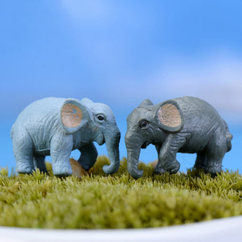 2 STKS Hars kunsvlyt kunsmatige olifant kabouters mos hars handwerk beeldjies huis tuin versiering feetjie tuin miniatuur 