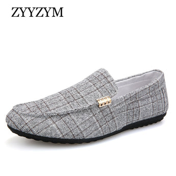 ZYYZYM Mans Informele Skoene 2019 Lente Somer Mans Loafers Nuwe Slip On Light Canvas Jeug Mans Skoene Asemende Mode Plat Skoeisel 