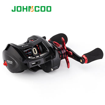 JOHNCOO Aas Gooi Reel Grootwild 13kg Max Drag Soutwater Visvang Reel 11+1 BB 7.1:1 Aluminium Allooi Liggaam Jigging Visvang Reel 