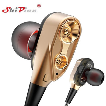 Music Dual Drive Stereo Earphone In-Ear Earbuds for Samsung Galaxy S9 Plus S9+ S8+ S8 Note 8 A8 A5 A7 2018 J3 J5 J7 2017