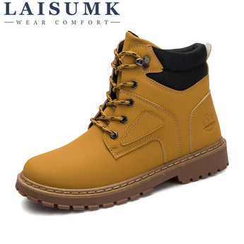 Spring and winter LAISA synthetic suede leather men's boots Snow boots