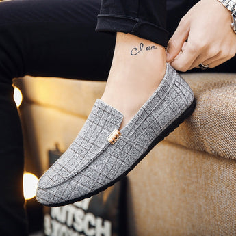 ZYYZYM Mans Informele Skoene 2019 Lente Somer Mans Loafers Nuwe Slip On Light Canvas Jeug Mans Skoene Asemende Mode Plat Skoeisel 