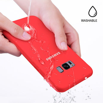 Samsung S8 Case Original Official Silicone Soft Back Cover Samsung Galaxy S8 S9 S10 Plus S10e Note 8 9 Case Protection Cover