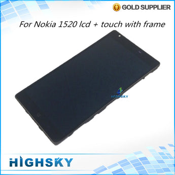 Tested Original Display For Nokia Lumia 1520 LCD With Touch Screen Digitizer With Frame Full Assembly 1 Piece Free Shipping