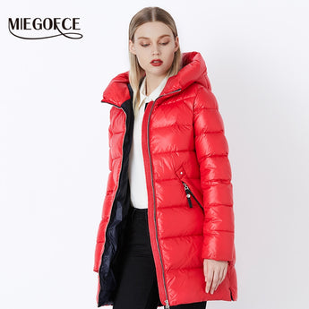 MIEGOFCE 2019 Winter Coat Women's Parka With a Hood Jackets And Parka Women's Military Coat Hat New Winter Fashion Coat Jacket