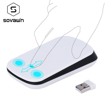 Sovawin Touch Arc Draadlose Muis Ultra Dun USB Optiese Mini Slank Muis 1200 DPI Muise Vir lessenaar Rekenaar Mause Skootrekenaar Notebook 