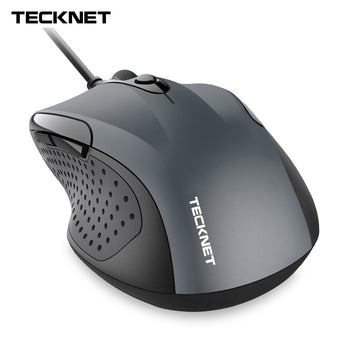 TeckNet Mouse Pro S2 hoëprestasie USB-bedraadmuis 6 knoppies 2000DPI Gamer-rekenaarmuis Ergonomiese muise met kabelrekenaar 