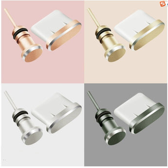 Type-C Phone Charging Port 3.5mm Earphone Jack Sim Card Type C Anti Dust Plug For Samsung S9 S8 A5 A7 2017 Huawei P9 P10