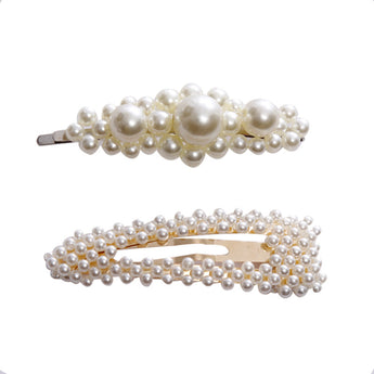 Ins Fashion 1Set Women Girls Elegant Pearls Hair Clips Sweet Headwear Hair Ornament Hairpins Barrettes Headband Hair Accessories