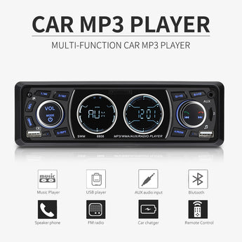 Universele 4 duim 1 Din Motorradio's Auto MP3 Stereo Musiekspeler Autoradio Bluetooth Handsfree Oproep Dubbel USB TF AUX FM Radio 