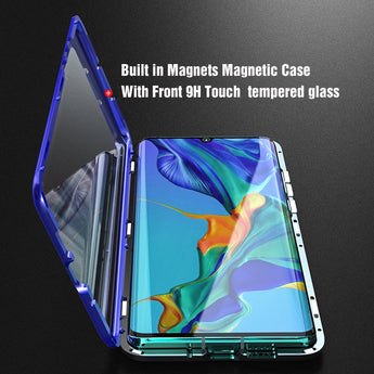 Luxury Full Body Protective Magnetic Case For Huawei P30 Pro Case 360 Transparent Tempered Glass Back Cover Huawei P30Pro Case