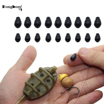 Dongbory 30PCS Rapid Quick Change Beads Camo Fishing Change Hooklength Instantly Shock Bead for Carp Fishing Method Feeder