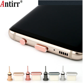 Type-C Phone Charging Port 3.5mm Earphone Jack Sim Card Type C Anti Dust Plug For Samsung S9 S8 A5 A7 2017 Huawei P9 P10