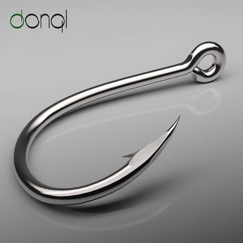 DONQL 50pcs Fishing Hooks Set Barbed Single Circle Carp Hook High Carbon Steel Sea Fishinhook Fly Fishing Accessories Tackle